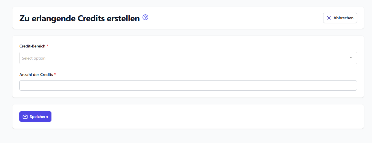 Credits erstellen